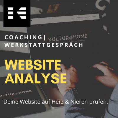 Coverbild Coaching Website-Analyse, Beratung, Mann am Laptop